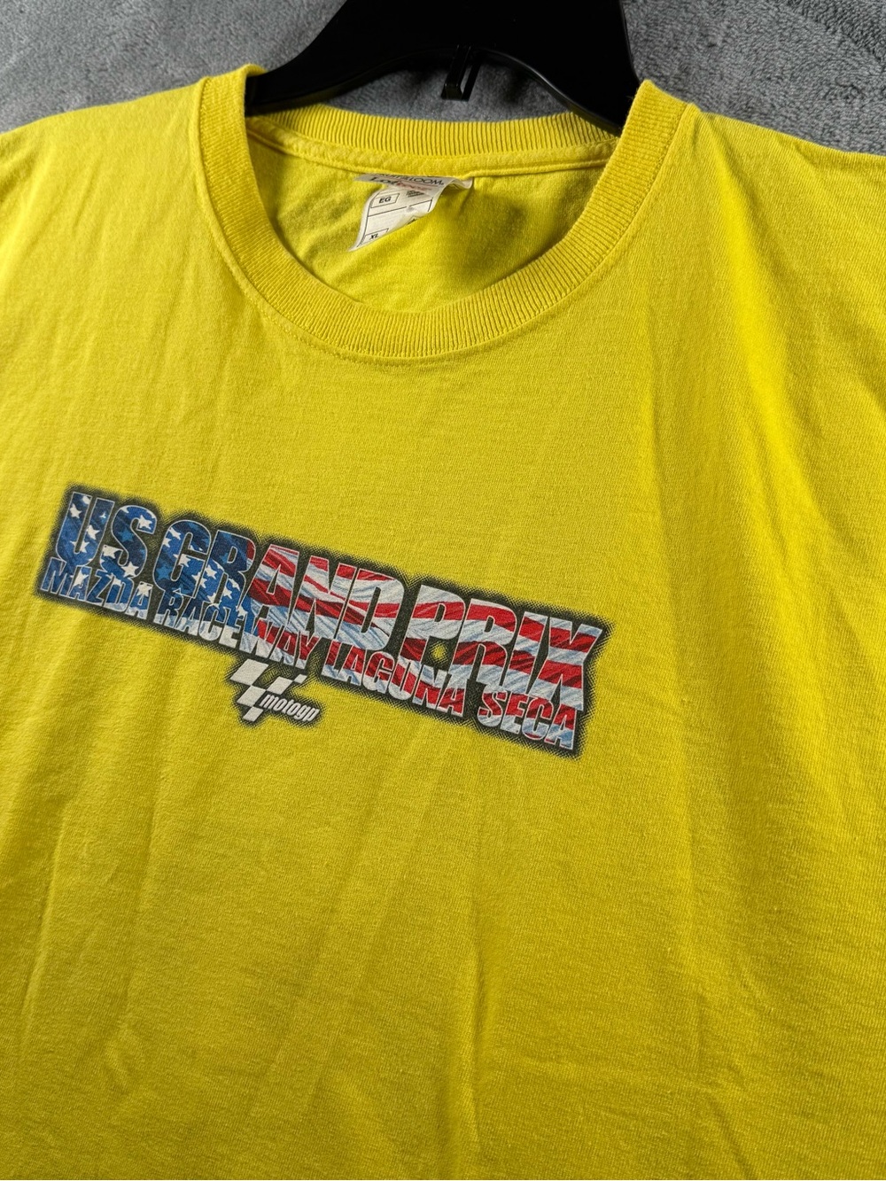 Fruit Of The Loom US Grand Prix 2006 Motorcycle Racing T-Shirt XL Yellow Mazda